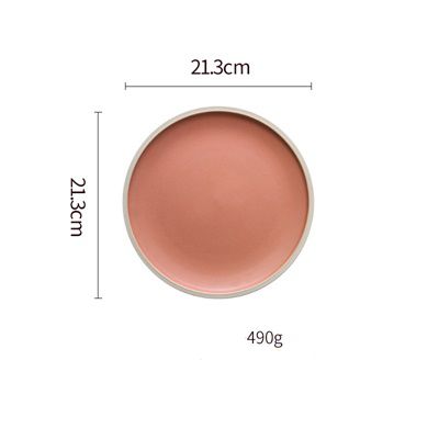 Pure color matte ceramic plate
